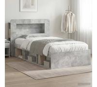 vidaXL Telaio del letto con storage Grigio Cemento 100 x 200 cm