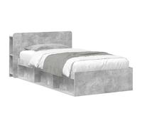 vidaXL Telaio del letto con storage Grigio Cemento 100 x 200 cm