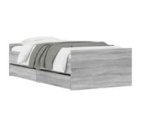 vidaXL Telaio del letto con storage Grigio Cemento 80 x 200 cm,