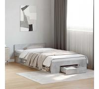 vidaXL Telaio del letto con storage Grigio Cemento 80 x 200 cm
