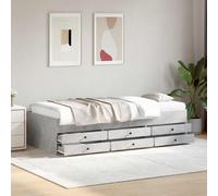 vidaXL Telaio del letto con storage Grigio Cemento 80 x 200 cm