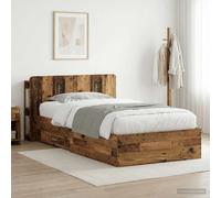 vidaXL Telaio del letto con storage Legno antico 80 x 200 cm