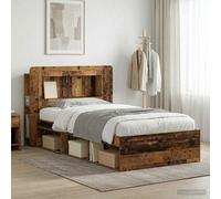 vidaXL Telaio del letto con storage Legno antico 90 x 200 cm