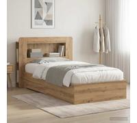 vidaXL Telaio del letto con storage Rovere Artigianale 100 x 200 cm