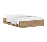 vidaXL Telaio del letto con storage Rovere Artigianale 150 x 200 cm