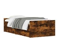 vidaXL Telaio del letto con storage Rovere Fumo 80 x 200 cm,