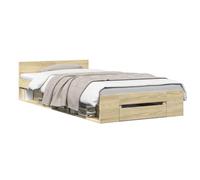 vidaXL Telaio del letto con storage Rovere Sonoma 80 x 200 cm