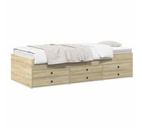 vidaXL Telaio del letto con storage Rovere Sonoma 80 x 200 cm