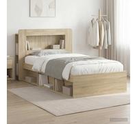 vidaXL Telaio del letto con storage Rovere Sonoma 90 x 190 cm