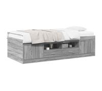 vidaXL Bedframe met opslag Grijs Sonoma 80 x 200 cm Bewerkt hout