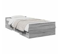 vidaXL Telaio del letto con storage Sonoma grigio 80 x 200 cm