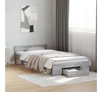 vidaXL Bedframe met opslag Grijs Sonoma 80 x 200 cm Bewerkt hout