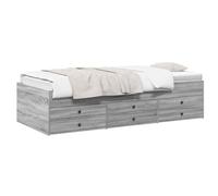 vidaXL Telaio del letto con storage Sonoma grigio 80 x 200 cm
