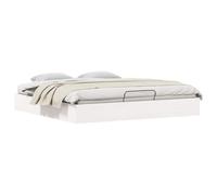 vidaXL Telaio del Letto Ottomano con Ripostiglio Bianco 180 x 200 cm, Letto con contenitore elegante, design moderno rettangolare, telaio a gas, perfetto per ottimizzare lo spazio