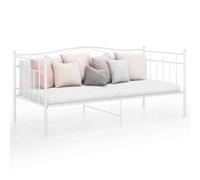 vidaXL Telaio Divano Letto Bianco in Metallo 90x200 cm