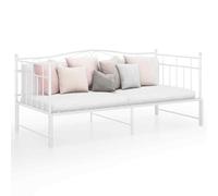 vidaXL Telaio Divano Letto Estraibile Bianco in Metallo 90x200 cm