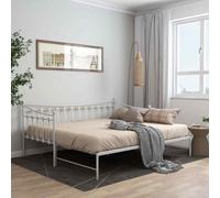 vidaXL Telaio Divano Letto Estraibile Bianco in Metallo 90x200 cm