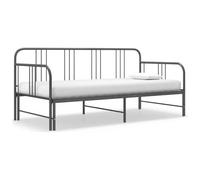 vidaXL Telaio Divano Letto Estraibile Grigio in Metallo 90x200 cm