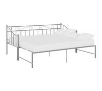 vidaXL Telaio Divano Letto Estraibile Grigio in Metallo 90x200 cm