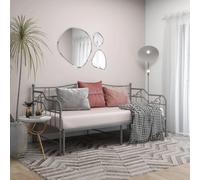 vidaXL Telaio Divano Letto Estraibile Grigio in Metallo 90x200 cm