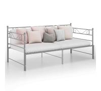 vidaXL Telaio Divano Letto Estraibile Grigio in Metallo 90x200 cm