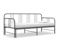 vidaXL Telaio Divano Letto Estraibile Grigio in Metallo 90x200 cm