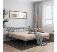 vidaXL Telaio Divano Letto Estraibile Grigio in Metallo 90x200 cm
