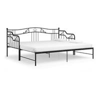 vidaXL Telaio Divano Letto Estraibile Nero in Metallo 90x200 cm