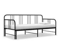 vidaXL Telaio Divano Letto Estraibile Nero in Metallo 90x200 cm