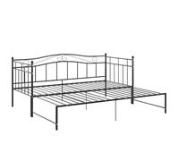 vidaXL Telaio Divano Letto Estraibile Nero in Metallo 90x200 cm