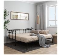 VIDAXL - Telaio Divano Letto Estraibile Nero In Metallo 90x200 Cm