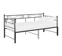 VIDAXL - Telaio Divano Letto Estraibile Nero In Metallo 90x200 Cm