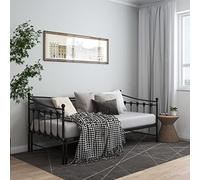 vidaXL Telaio Divano Letto Estraibile Nero in Metallo 90x200 cm
