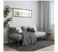 AX Divano Letto 206x95x91.5cm Metallo Camera Grigio Dormire Notte Sonno + 324757