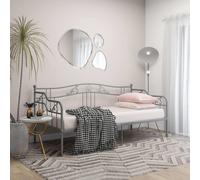 vidaXL Telaio Divano Letto Grigio in Metallo 90x200 cm