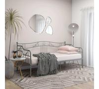 vidaXL Telaio Divano Letto Grigio in Metallo 90x200 cm