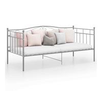 vidaXL Telaio Divano Letto Grigio in Metallo 90x200 cm