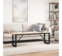 vidaXL Telaio Gambe a O per Tavolino da Salotto 140x30x43cm in Acciaio