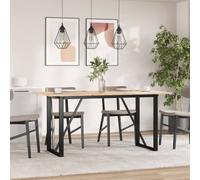 vidaXL Telaio Gambe a O per Tavolo da Pranzo 120x60x73 cm in Acciaio, gamba in ferro, gambe in ferro, gambe per tavoli, gambe per tavolo