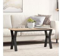 vidaXL Telaio Gambe a Y per Tavolino da Salotto 90x30x43 cm in Acciaio