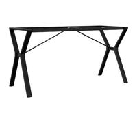 vidaXL Telaio Gambe a Y per Tavolo da Pranzo 140x60x73 cm in Acciaio, gamba in ferro, gambe in ferro, gambe per tavoli, gambe per tavolo
