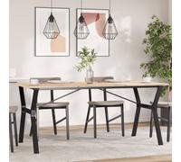 vidaXL Telaio Gambe a Y per Tavolo da Pranzo 160x80x73 cm in Acciaio