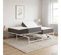 vidaXL Telaio Letto Elettrico Regolabile Bianco 193 x 200 cm Acciaio