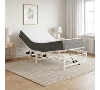 vidaXL Telaio per letto elettrico regolabile bianco 80 x 200 cm in acciaio, telaio per letto in acciaio epossidico, telecomando, regolazione indipendente testa e piedi, altezza e angolo regolabile