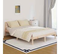 vidaXL Telaio Letto in Legno Massello di Pino 140x200 cm
