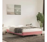 vidaXL Telaio letto rosa 120 x 200 cm velluto