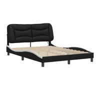 vidaXL Giroletto con Luci LED Nero e Bianco 120x200 cm in Similpelle