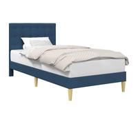 vidaXL Telaio per letto con testiera blu, 100 x 200 cm, tessuto