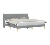 vidaXL Telaio per letto con testiera e piastra di collegamento, mobili per camera elegante, telaio letto rettangolare, base in tessuto, design moderno, arredamento pratico