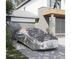 vidaXL Telo Copriauto per Berlina Antigrandine XXL Grigio e Argento